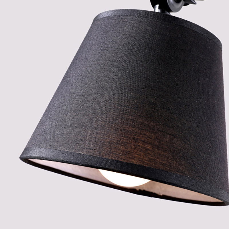 Style moderne mural léger tissu grad lampe applicable réglable pour chambre à coucher
