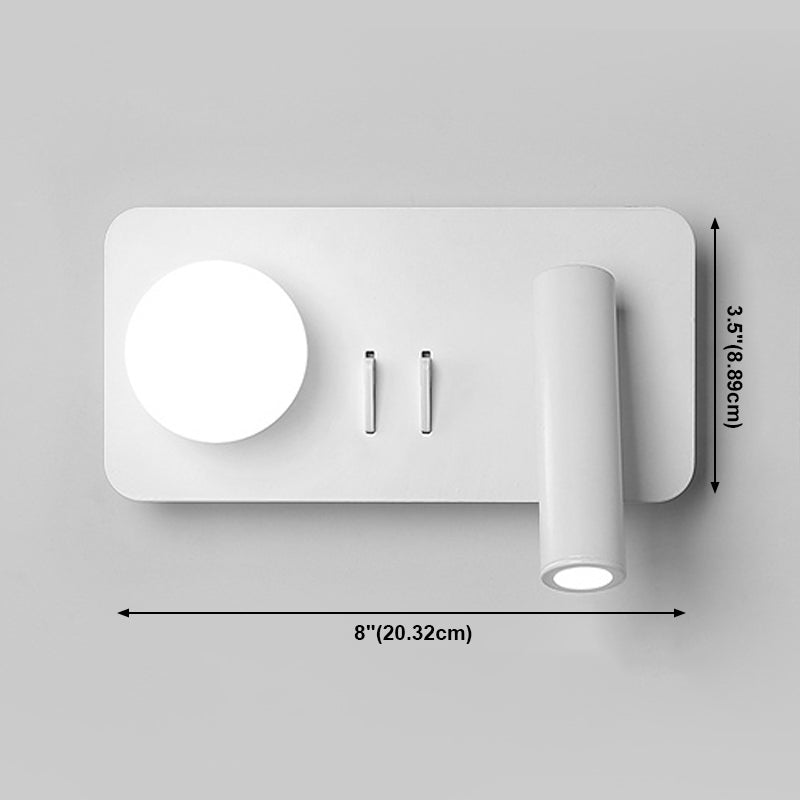 Modern Metallic Household Wall Sconce Adjustable Arm Bedroom LED Reading Lamp