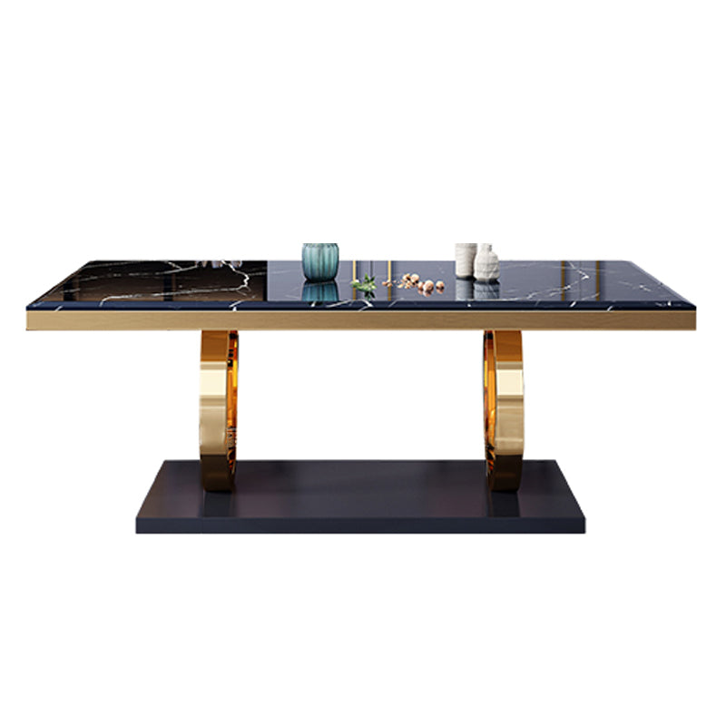 Traditional Luxury Rectangle Dining Table Stainless Steel Table for Dining Room