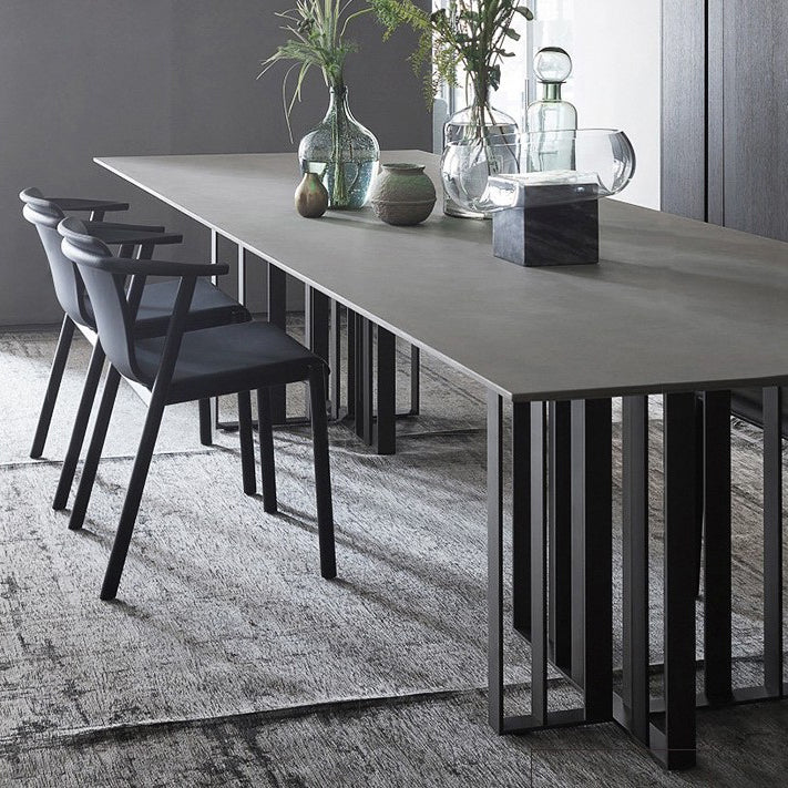 Metall Industrial Rechteck Esstisch Massiv Holz Tisch für Esszimmer