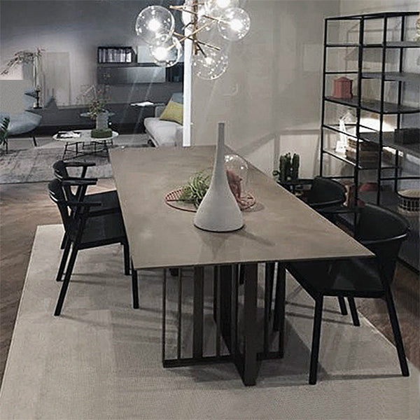 Metall Industrial Rechteck Esstisch Massiv Holz Tisch für Esszimmer