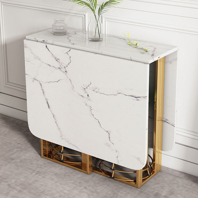 Rectángulo de mesa de comedor de piedra de estilo contemporáneo para el comedor en casa