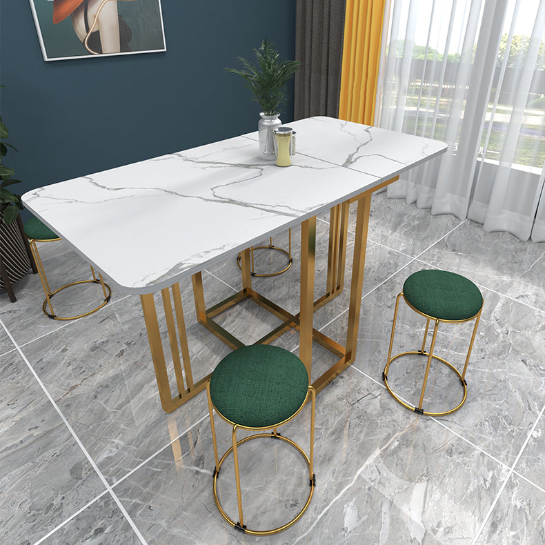 Simplicity Style Rectangle Dining Table Drop-Leaf Dinner Table for Dining Room