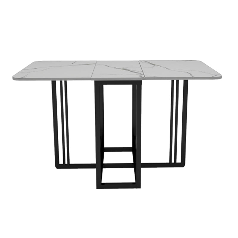 Simplicity Style Rectangle Dining Table Drop-Leaf Dinner Table for Dining Room