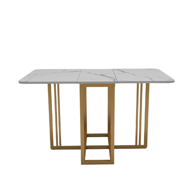 Simplicity Style Rectangle Dining Table Drop-Leaf Dinner Table for Dining Room