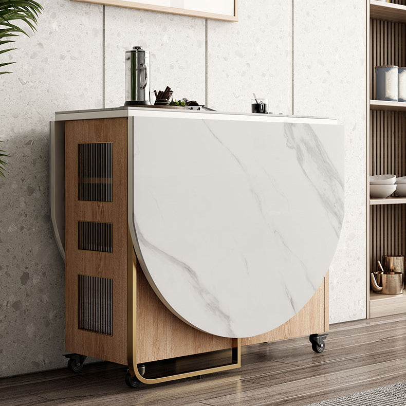 59"L Minimalist White Kitchen Dining Table Oval Shape Dining Table with Pedestal Base