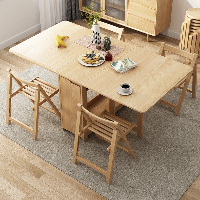 Mesa de comedor rectangular de color madera, mesa de madera maciza solo para mesa de comedor
