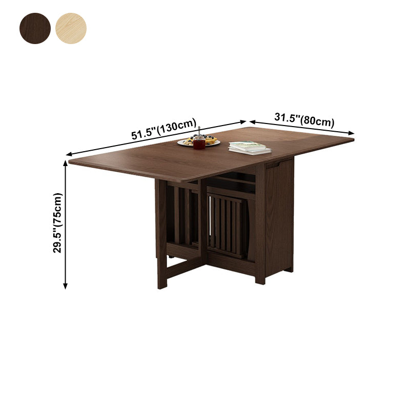 Mesa de comedor rectangular de color madera, mesa de madera maciza solo para mesa de comedor