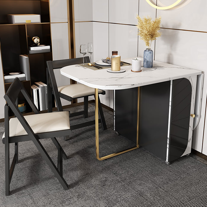 Rechthoekige 29-inch eettafel, eigentijdse eetkamercollectie met neerklapbaar blad
