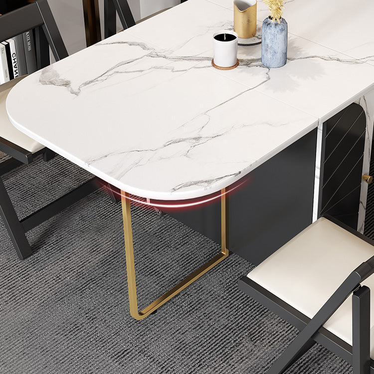 Rechthoekige 29-inch eettafel, eigentijdse eetkamercollectie met neerklapbaar blad