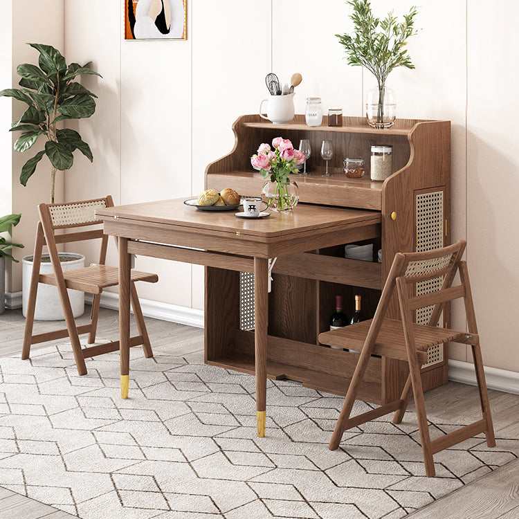 Mesa de comedor de madera rectangular de 55.1 pulgadas Mesa de madera maciza de mediados de siglo Moderno para el hogar