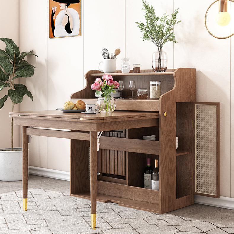 Mesa de comedor de madera rectangular de 55.1 pulgadas Mesa de madera maciza de mediados de siglo Moderno para el hogar