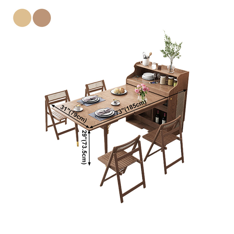 Mesa de comedor de madera rectangular de 55.1 pulgadas Mesa de madera maciza de mediados de siglo Moderno para el hogar