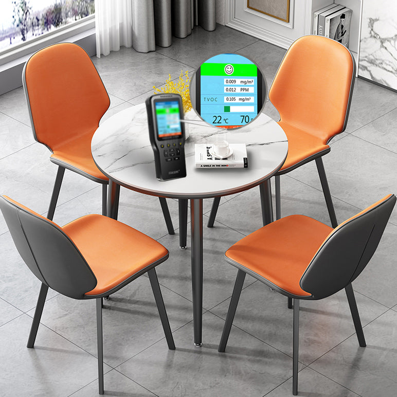 Mesa de comedor de estilo moderno Mesa de comedor de piedra sinterizada con marco negro