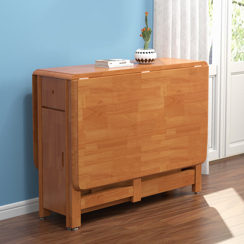 Mesa de comedor moderna de mediados de siglo Mesa de madera maciza con base de madera maciza