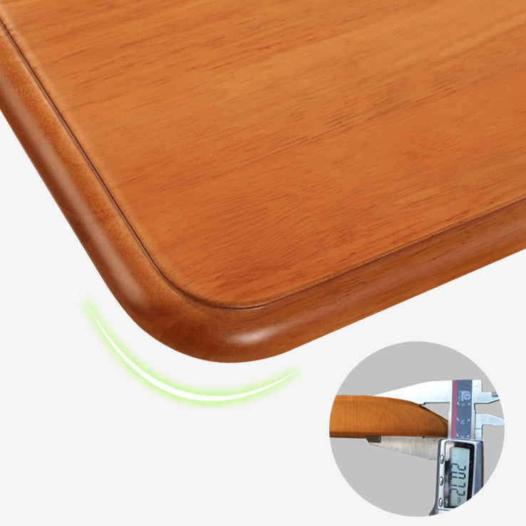 Mesa de comedor moderna de mediados de siglo Mesa de madera maciza con base de madera maciza