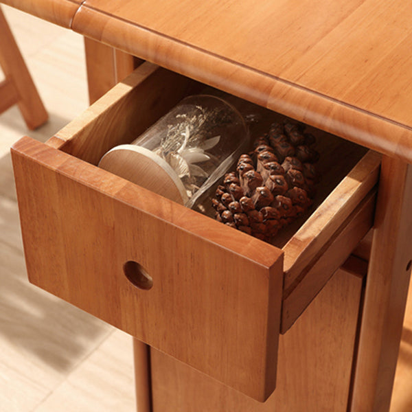 Mesa de comedor moderna de mediados de siglo Mesa de madera maciza con base de madera maciza