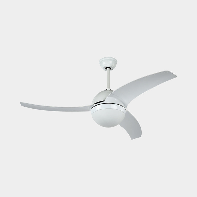 Ronde keuken plafondventilator verlichting acryl led witte semi -spoelmontage lamp met 3 messen, 52 "w