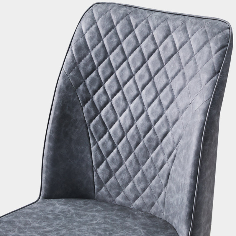 Chaise d'appoint d'intérieur scandinave, chaise de salle à manger à dossier solide rembourrée en métal