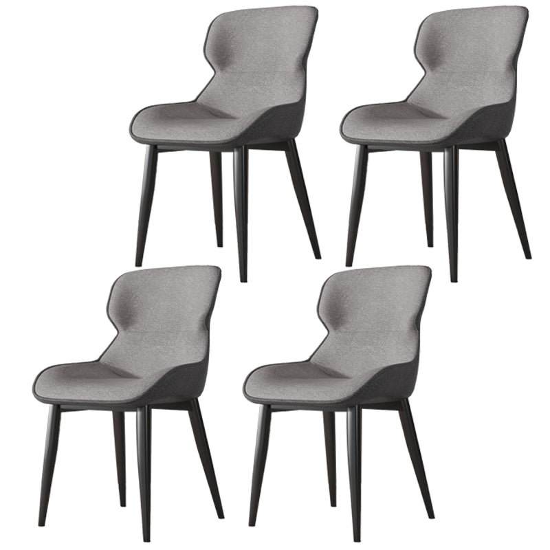 Silla tapizada con respaldo interior contemporáneo del comedor del metal del sillón