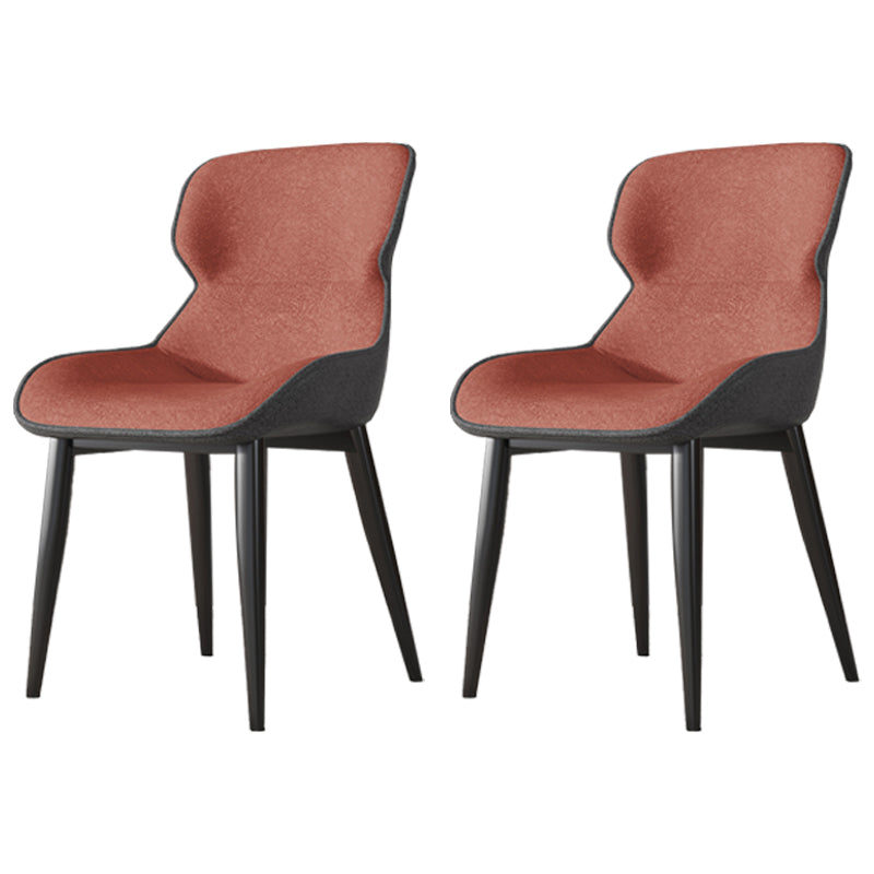 Silla tapizada con respaldo interior contemporáneo del comedor del metal del sillón