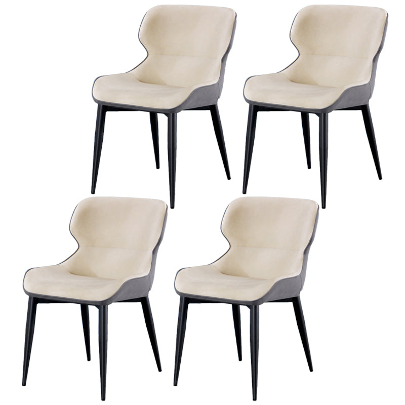 Silla tapizada con respaldo interior contemporáneo del comedor del metal del sillón