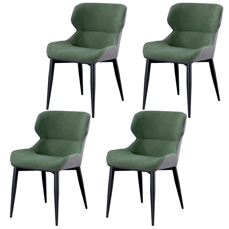 Silla tapizada con respaldo interior contemporáneo del comedor del metal del sillón