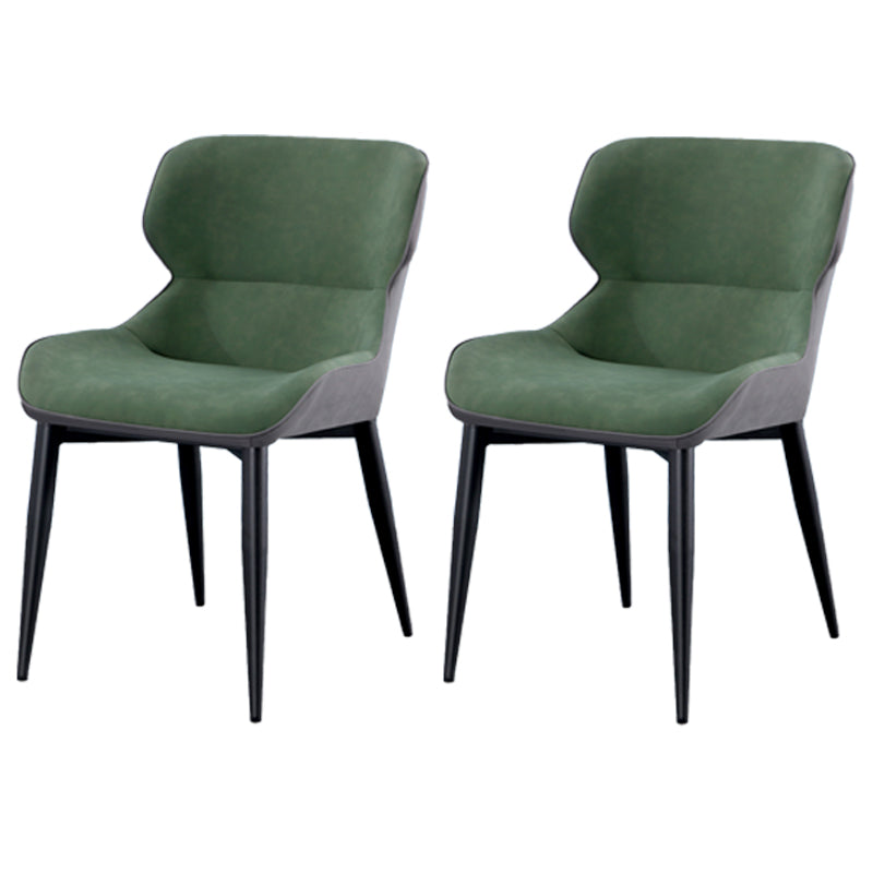Silla tapizada con respaldo interior contemporáneo del comedor del metal del sillón