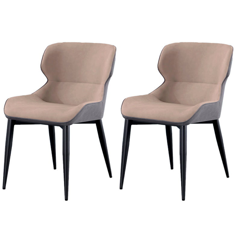 Silla tapizada con respaldo interior contemporáneo del comedor del metal del sillón