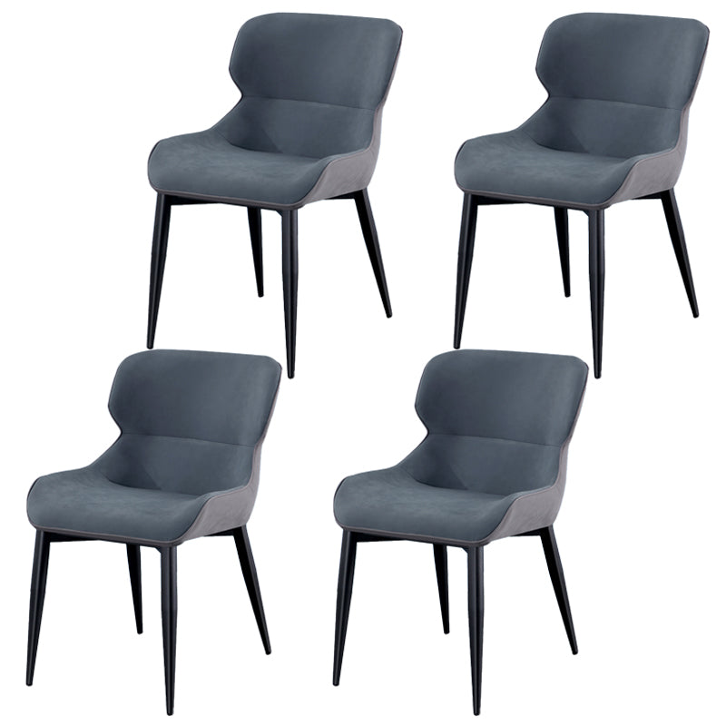 Silla tapizada con respaldo interior contemporáneo del comedor del metal del sillón