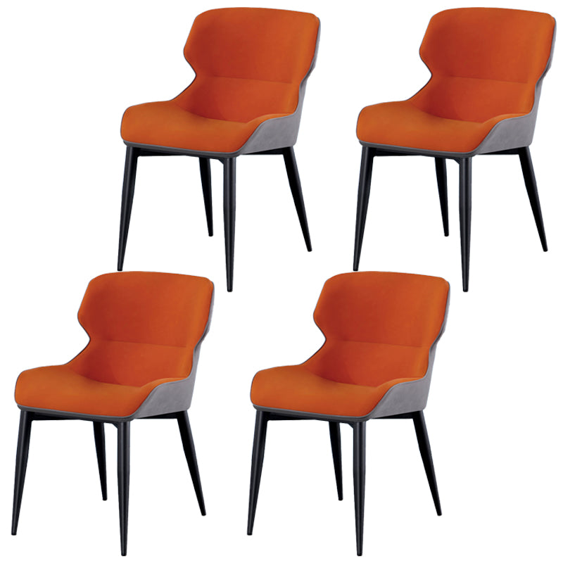 Silla tapizada con respaldo interior contemporáneo del comedor del metal del sillón