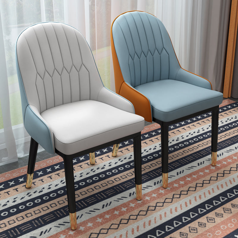 Ensemble de chaises scandinaves en métal, avec bras arrière solide, chaise de cuisine et de salle à manger