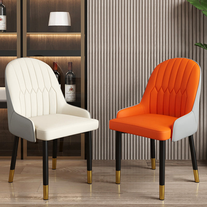 Ensemble de chaises scandinaves en métal, avec bras arrière solide, chaise de cuisine et de salle à manger