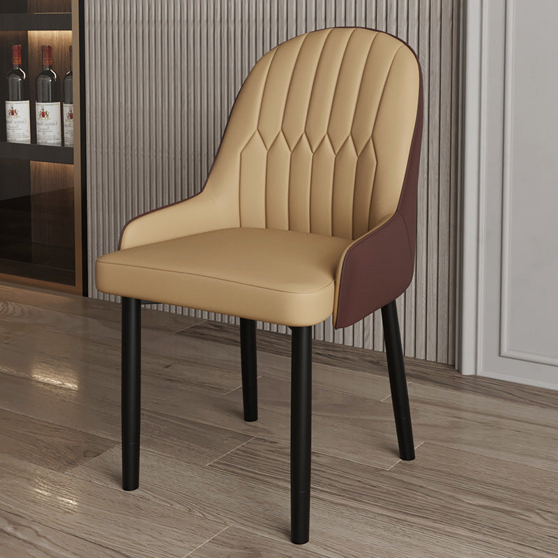 Ensemble de chaises scandinaves en métal, avec bras arrière solide, chaise de cuisine et de salle à manger