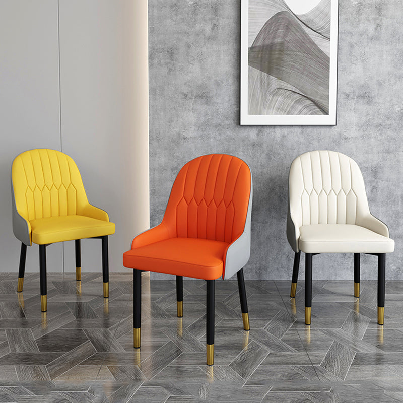 Ensemble de chaises scandinaves en métal, avec bras arrière solide, chaise de cuisine et de salle à manger