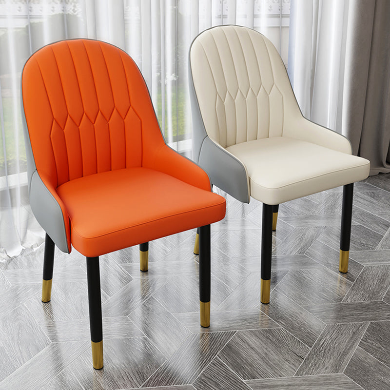 Ensemble de chaises scandinaves en métal, avec bras arrière solide, chaise de cuisine et de salle à manger