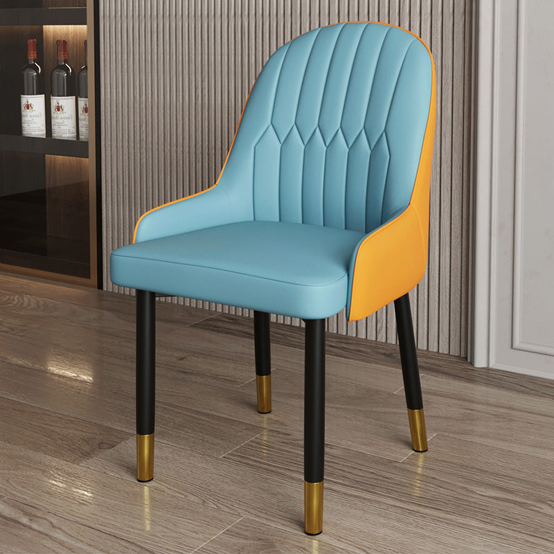 Ensemble de chaises scandinaves en métal, avec bras arrière solide, chaise de cuisine et de salle à manger