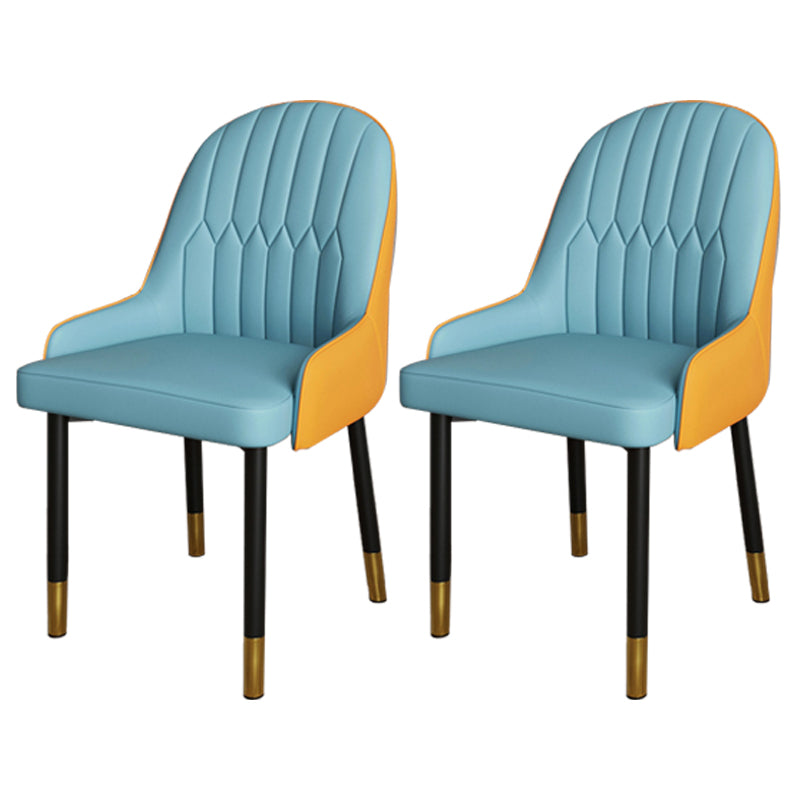 Ensemble de chaises scandinaves en métal, avec bras arrière solide, chaise de cuisine et de salle à manger