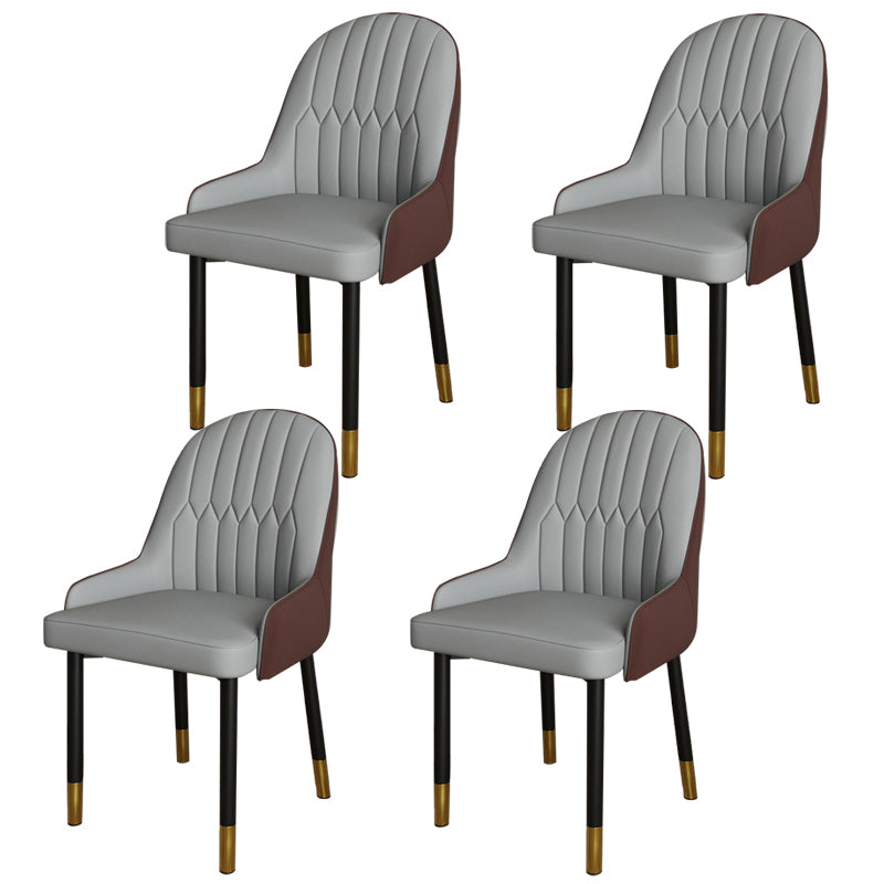 Ensemble de chaises scandinaves en métal, avec bras arrière solide, chaise de cuisine et de salle à manger