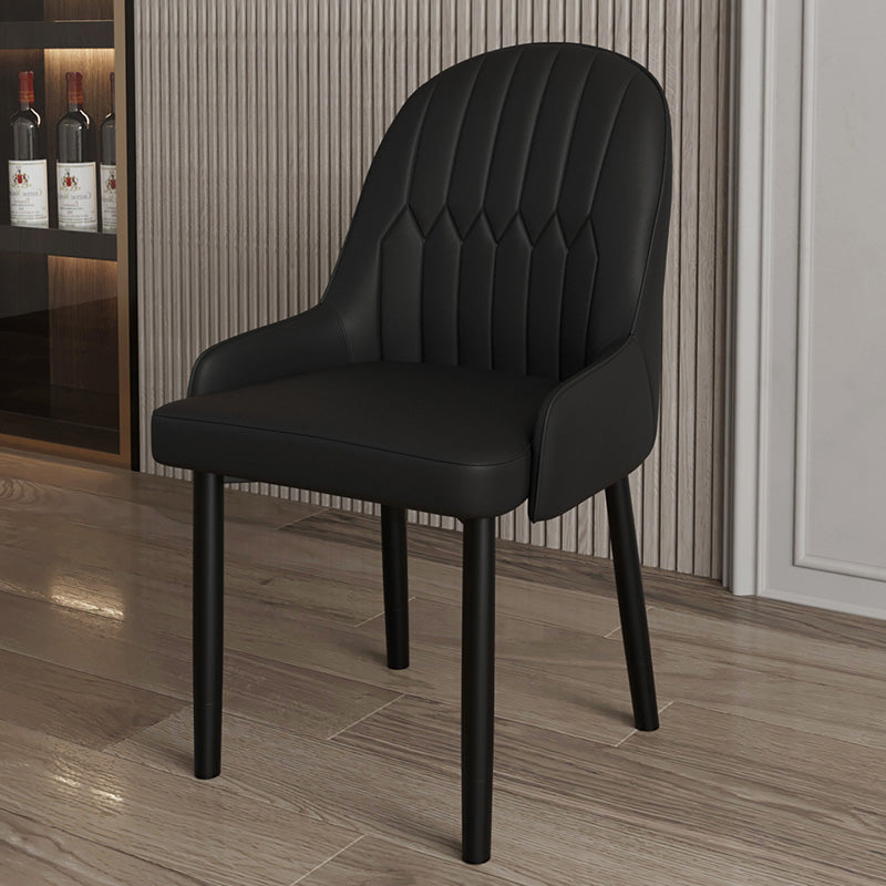 Ensemble de chaises scandinaves en métal, avec bras arrière solide, chaise de cuisine et de salle à manger