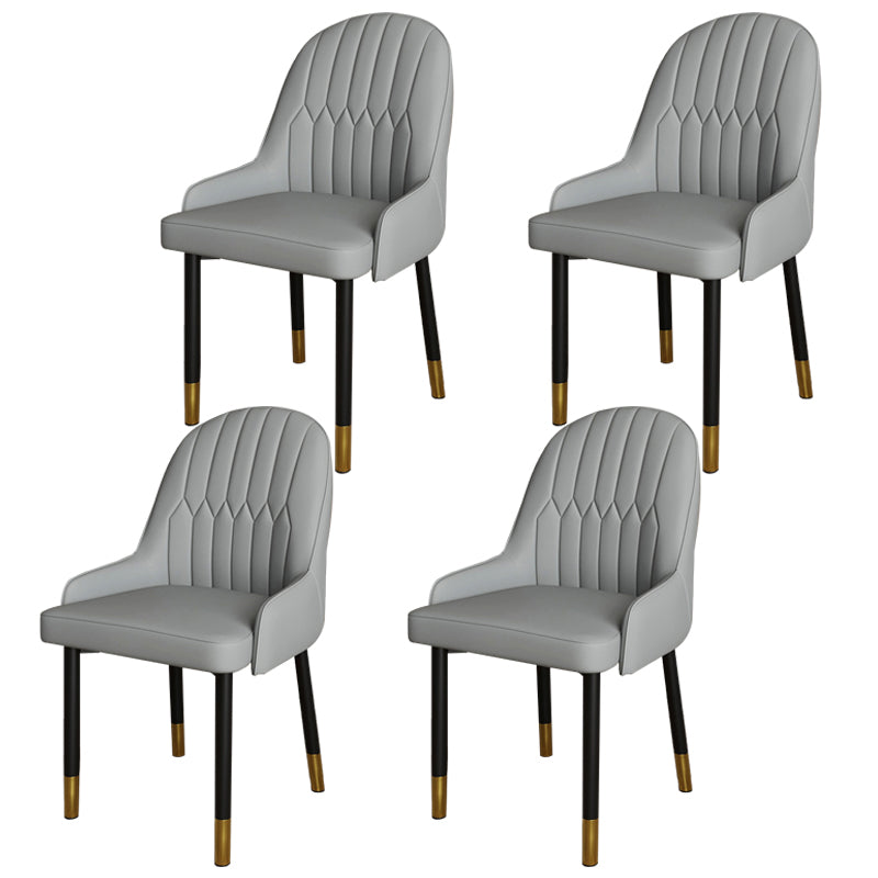 Ensemble de chaises scandinaves en métal, avec bras arrière solide, chaise de cuisine et de salle à manger