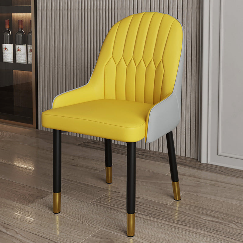 Ensemble de chaises scandinaves en métal, avec bras arrière solide, chaise de cuisine et de salle à manger