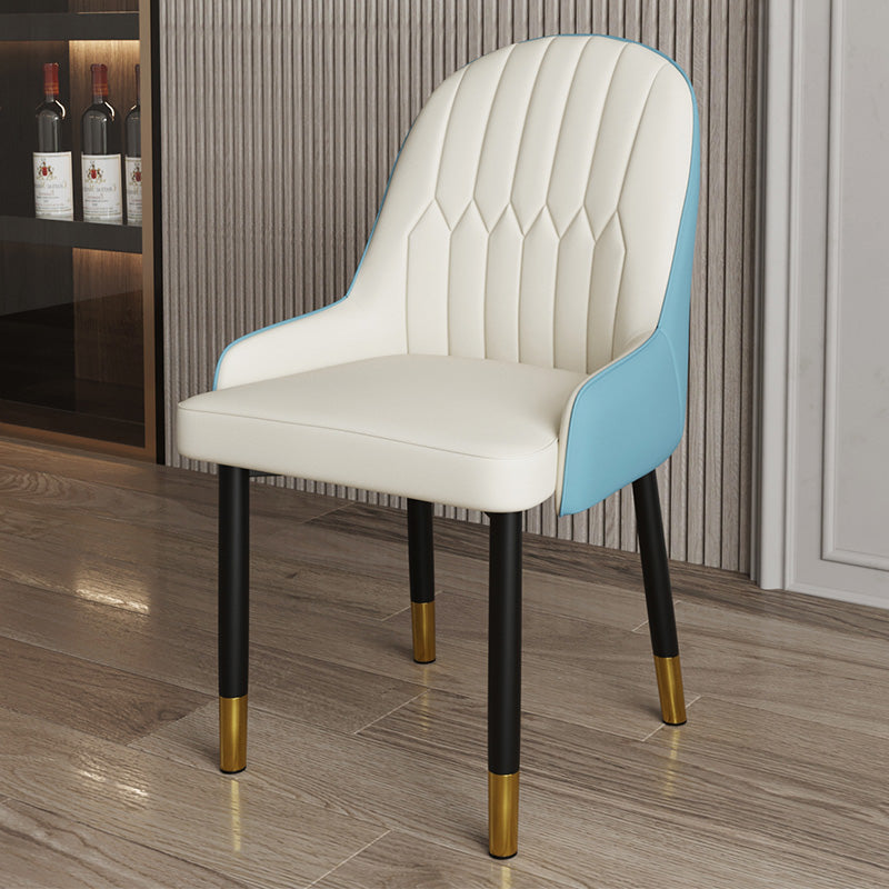 Ensemble de chaises scandinaves en métal, avec bras arrière solide, chaise de cuisine et de salle à manger