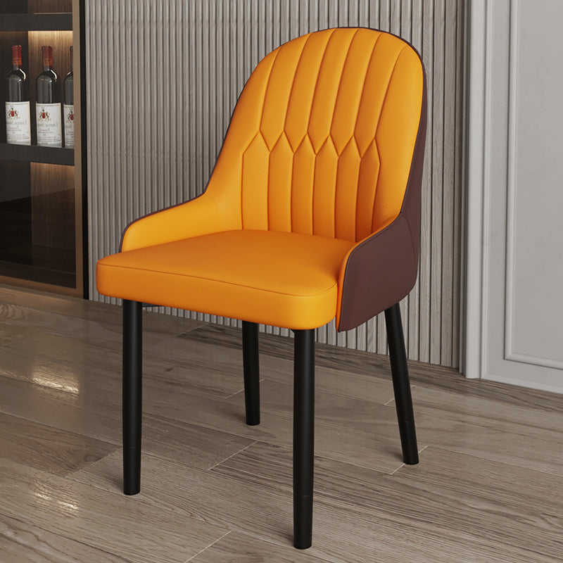 Ensemble de chaises scandinaves en métal, avec bras arrière solide, chaise de cuisine et de salle à manger