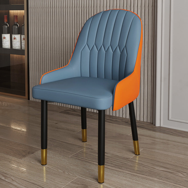 Ensemble de chaises scandinaves en métal, avec bras arrière solide, chaise de cuisine et de salle à manger