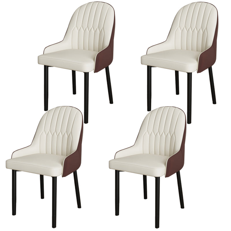 Ensemble de chaises scandinaves en métal, avec bras arrière solide, chaise de cuisine et de salle à manger
