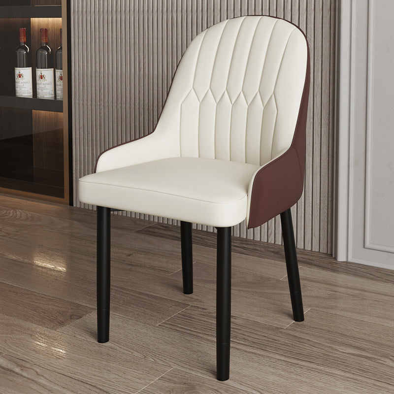 Ensemble de chaises scandinaves en métal, avec bras arrière solide, chaise de cuisine et de salle à manger