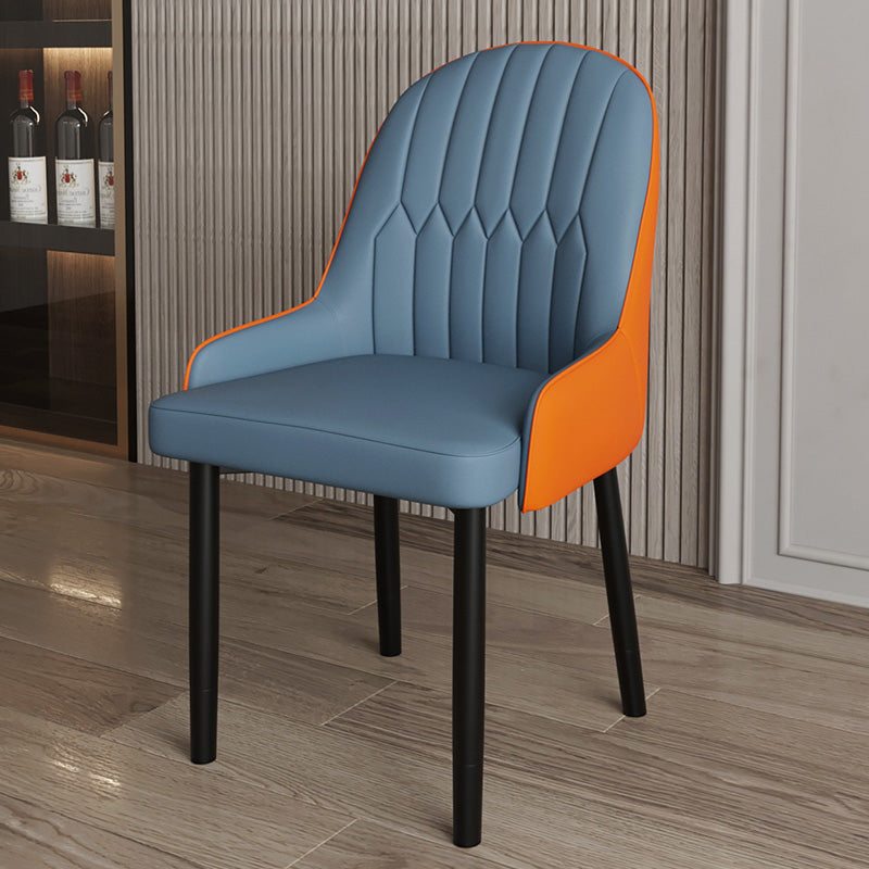 Ensemble de chaises scandinaves en métal, avec bras arrière solide, chaise de cuisine et de salle à manger