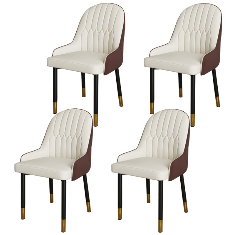 Ensemble de chaises scandinaves en métal, avec bras arrière solide, chaise de cuisine et de salle à manger