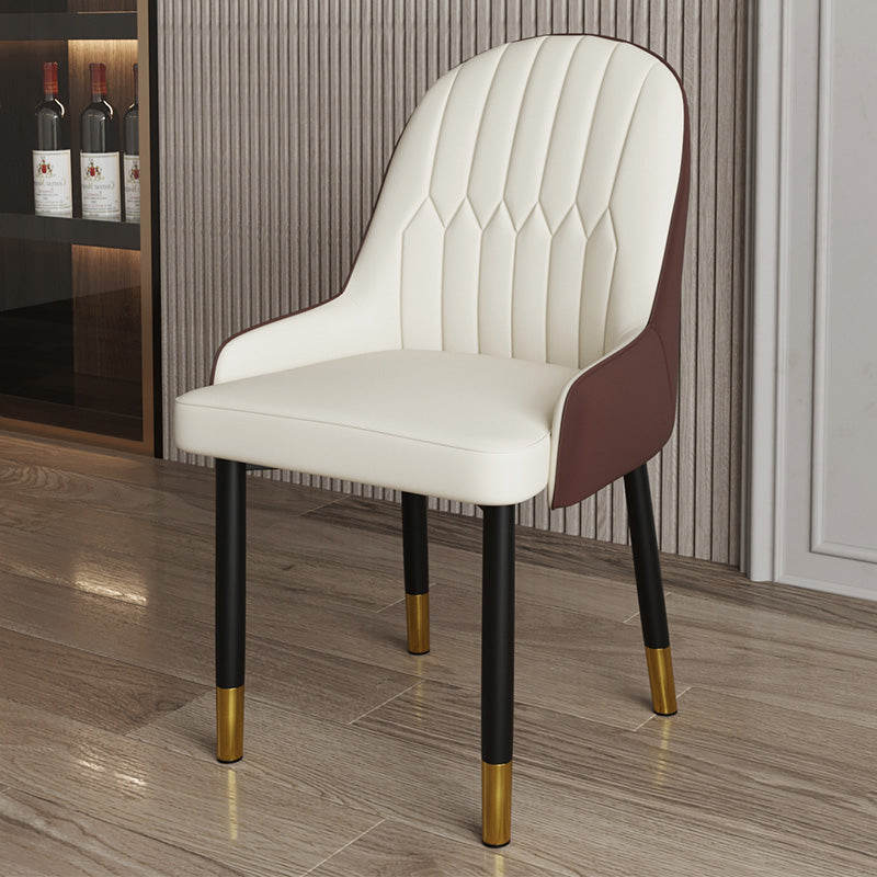 Ensemble de chaises scandinaves en métal, avec bras arrière solide, chaise de cuisine et de salle à manger